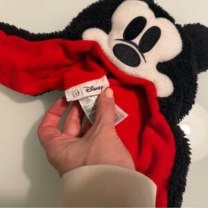 Gap x Disney Mickey Mouse Red and Black Hooded Wrap